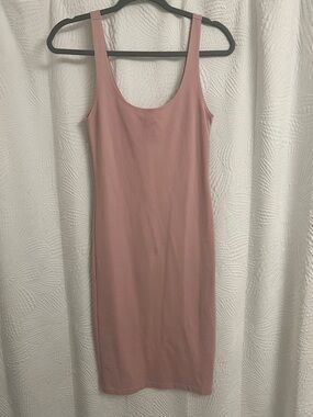 Forever 21 Dusty Pink Sleeveless Midi Bodycon Dress